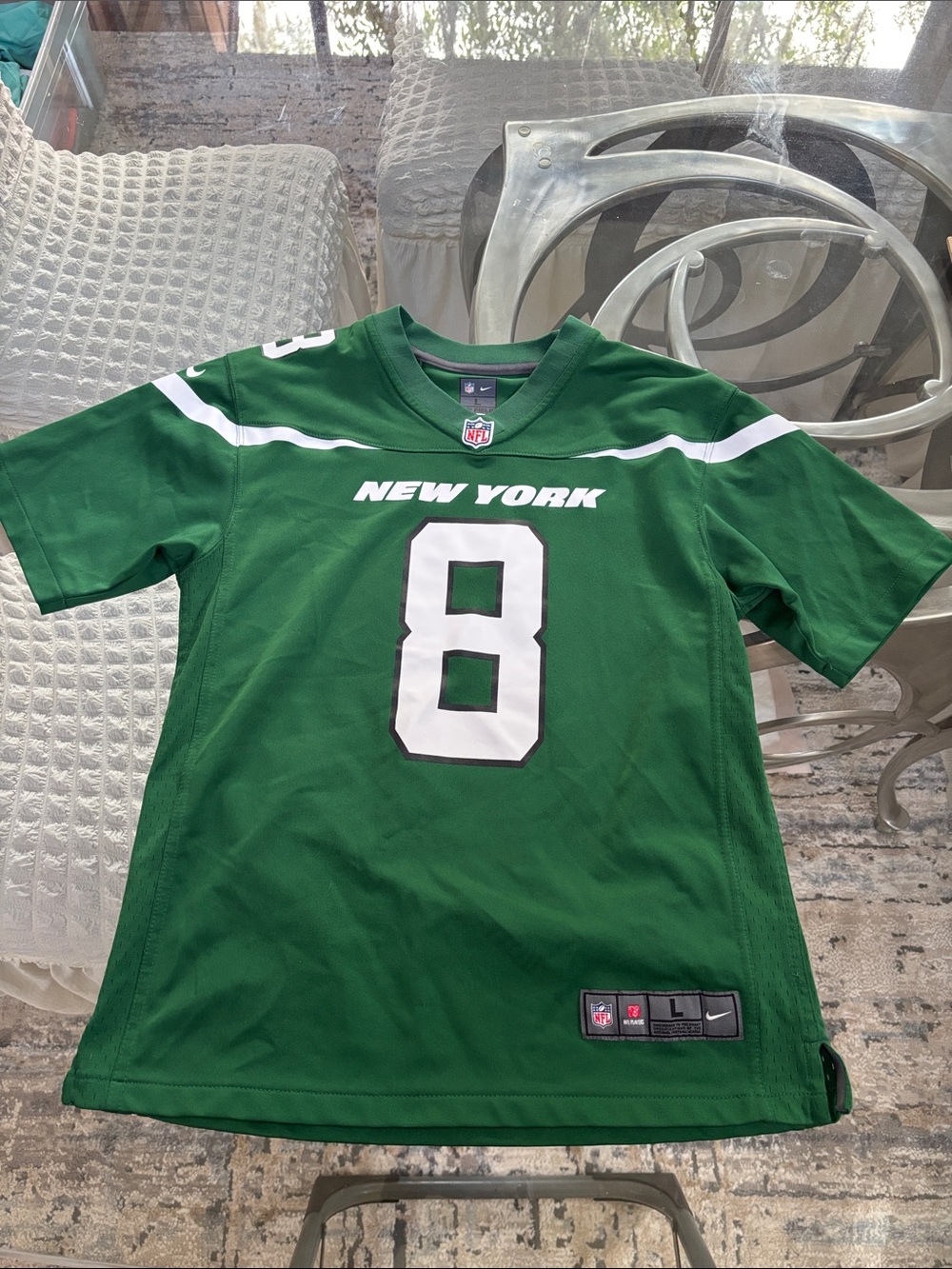 Nike Green Youth New Your Jets Football Jersey #8
